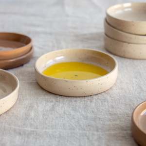 New Zealand Design 1: Agathe Ceramics Tapa Dish - White Speckle
