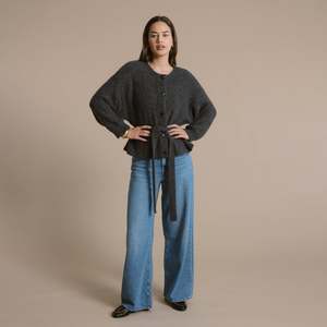 Wardrobe: Maeghan Belted Cardigan - Charcoal