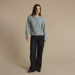 Mila Brushed Cardigan - Husky Grey