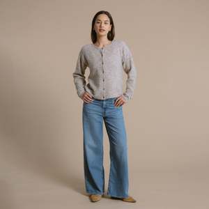 Wardrobe: Mila Brushed Mohair Cardigan - Toast