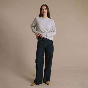Support Local Business: Charlie Cashmere Wool Crew - Oat