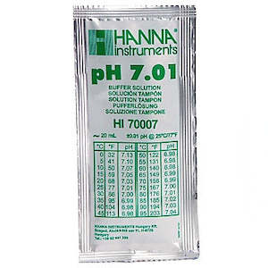 Ph Buffers: HANNA HI 70007P  7.01 pH Buffer Solution (25) 20 mL sachets