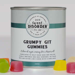 Sweet Disorder: Grumpy Git Gummies' Wine Gums Candy - 160g