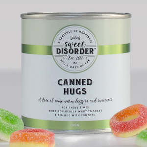 Sweet Disorder: Canned Hugs' Sour Gummy Rings Candy - 150g