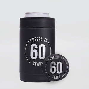 Cocktail Bar Accessories: Insulated '60th' Can Cooler