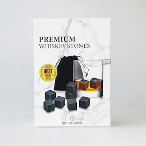 Whiskey Chillers: Granite Whiskey Stones - 9pc
