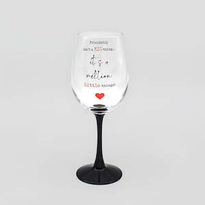 Wine Accessories: Wine Glass - 'Friendship'
