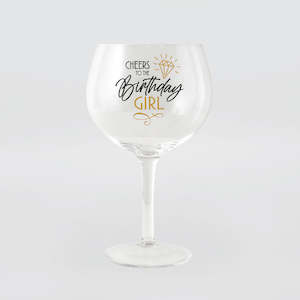 Wine Accessories: Wine 'Balloon' Glass - Birthday Girl