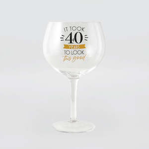 Wine Accessories: Wine 'Balloon' Glass - 40th