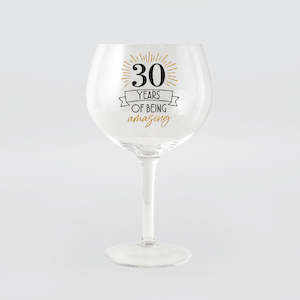Wine Accessories: Wine 'Balloon' Glass - 30th