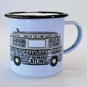 Moana Rd. Enamel Mug - Blue Surfing