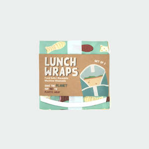 Reusable: Lunch Wraps 'Choc Fish' - 2pc