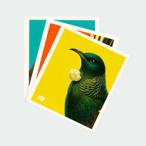 Laundry Cleaning: Swedish Dishcloth - 'Bright Birds' Set