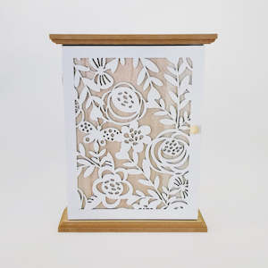 Hooks Bells: Floral Key Holder Cabinet