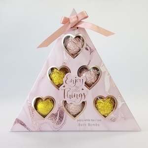 Shower Bath Bombs: Enjoy the Little Things' Peony White Tea & Rose Bathbombs