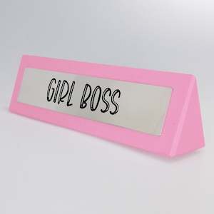 Executive Toys: Desk Sign Plaque - 'Girl Boss'