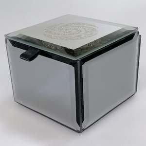 Jewellery Trinket: Mirror Multi-Crystal Koru Trinket Box