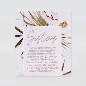Sisters: Palm Cove 'Sisters' Verse Plaque