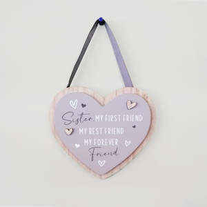 Heart Plaque - 'Sister'