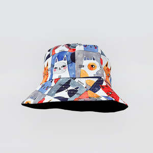 Cat Bucket Hats - Reversible
