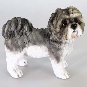 Dogs: Leonardo Collection - Shih Tzu Dog Figurine - Black & White
