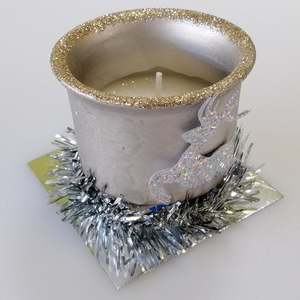 Votive Christmas Candle - Silver