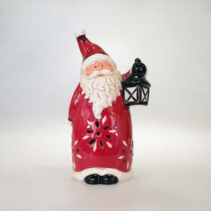Ceramic Santa With Lamp Light