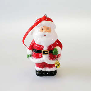 Figurines Sculptures: Ceramic Santa Bauble