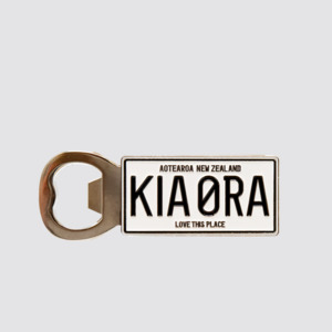 Magnet Number Plate Bottle Opener - 'Kia Ora'