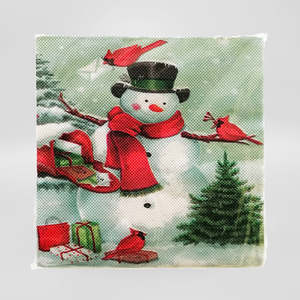 Napkins: Snowman' Xmas Napkins - 20
