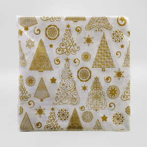 Napkins: Gold Xmas Tree' Xmas Napkins - 20