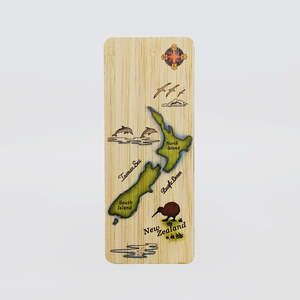 Wooden Bookmark - 'NZ Map'