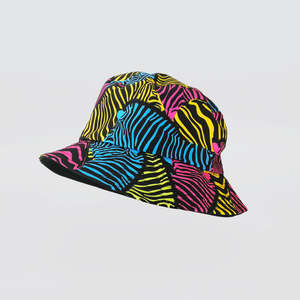 Bucket Hat - 'Coloured Zebra'