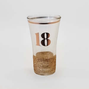 18th: 18th Glitter Shot Glass