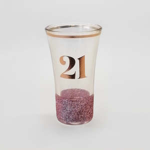 21st: 21st Glitter Shot Glass