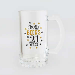Celebration Beer Glass - 21st