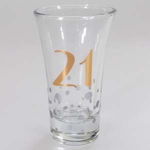 Rose Gold Skinny Shot Glass - 21st