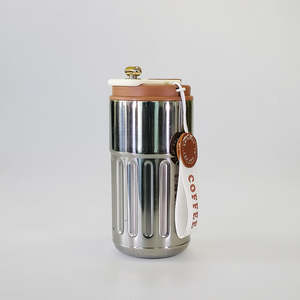 Travel Mugs: Coffee Mug With Temp - Silver