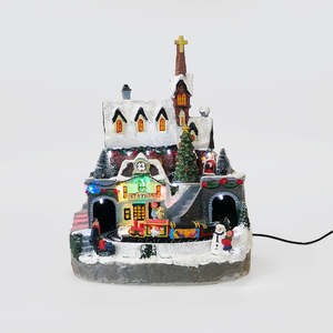 Christmas: Christmas Village W/ Train & LED's