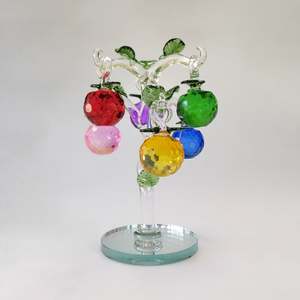 Crystal Glass: Colourful Glass Apple Tree