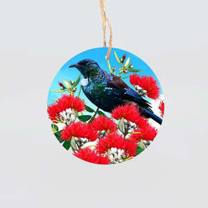 Glass Hanging Circles - NZ Birds