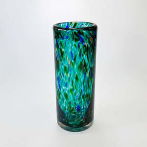Crystal Glass: Paua Styled Glass Vase - 24cm