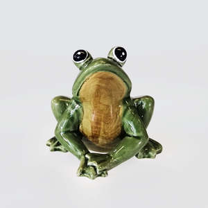 Figurines Sculptures: Ceramic Frog With Big Eyes