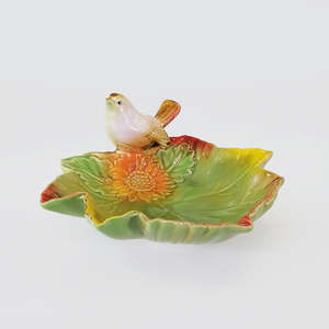 Vases Bowls: Ceramic Bird Leaf Plates