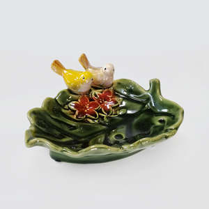Vases Bowls: Ceramic Birds Leaf Dish