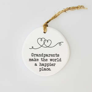 Grand Parents Make The World ' Keepsake