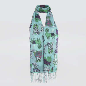 Scarves Bandanas: Dog Scarf - Green & Teal