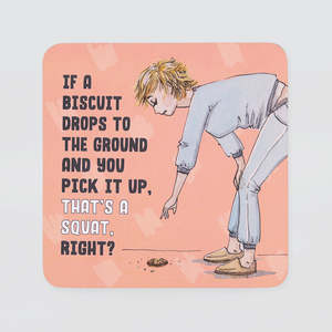 Christmas Gifts For Friends: Funny Coaster - 'Biscuit'