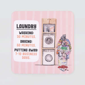 Christmas Gifts For Friends: Funny Coaster - 'Laundry'