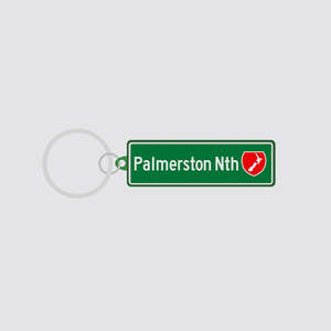 Moana RD - 'Palmerston North' Road Sign Keyring